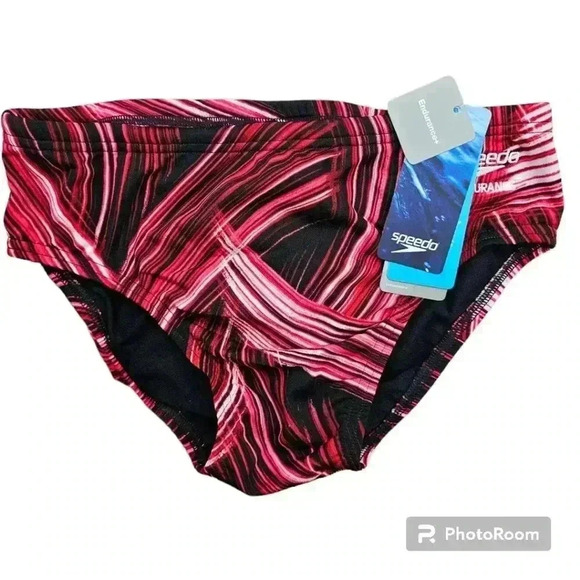Men's Speedo Endurance+ Turbo Stroke Brief Red #7706715 NWT Sz 30 - Picture 2 of 7